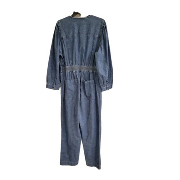 Madewell Denim‎ Straight Leg Jumpsuit Women's 12 Blue - Picture 6 of 11